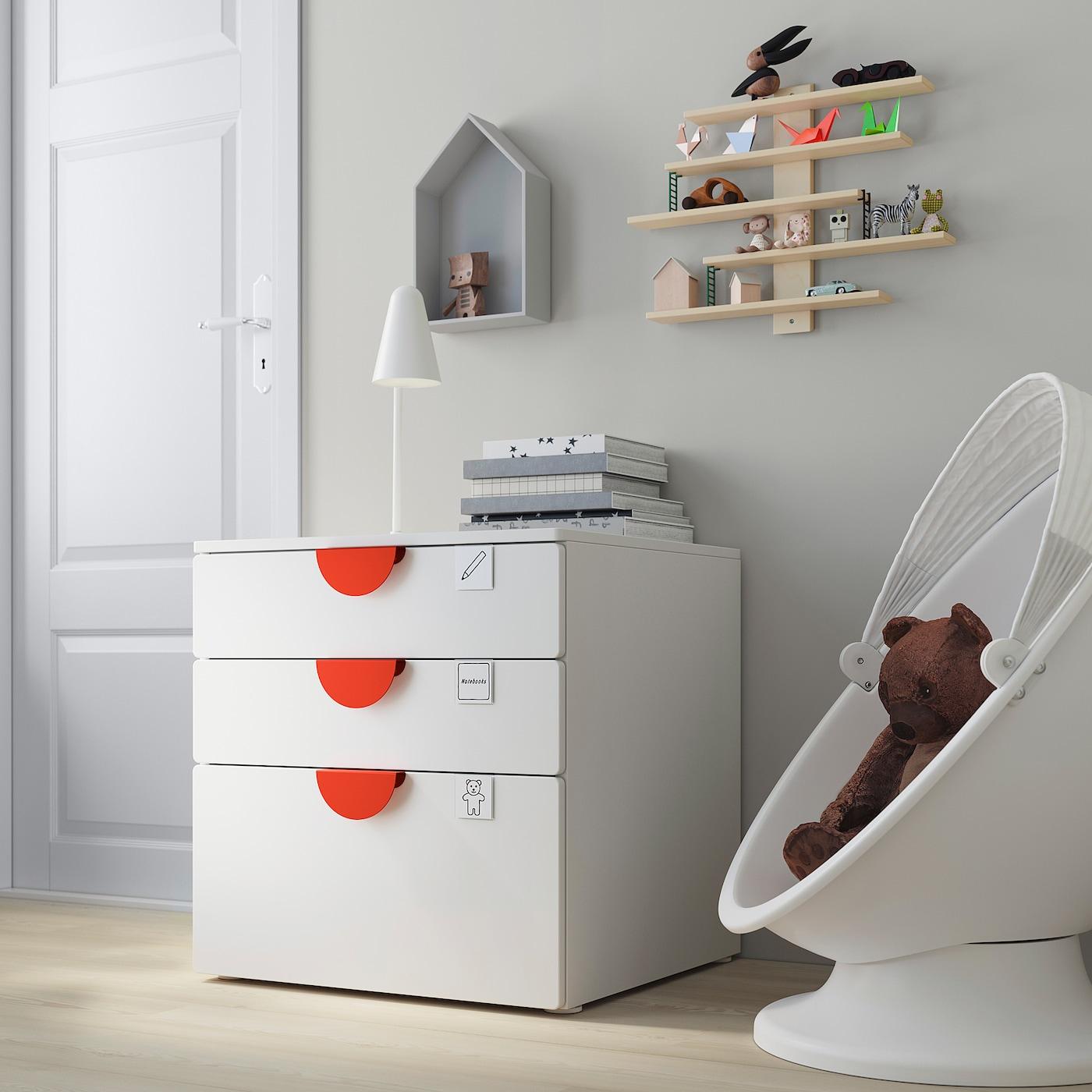 SMASTAD/OPPHUS Комод с 3 ящиками белый/белый 60x57x63 см IKEA